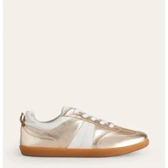 Boden Gold Mix Erin Retro Tennis shoe 2024 39 8-8.5 - Picture 1 of 10